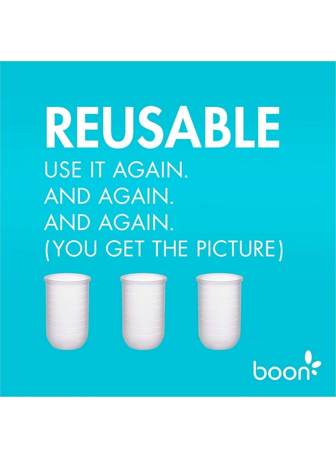 Boon Nursh Reusable Replacement Pouch with Collapsible Silicone Pouch Design - Everyday Baby Essentials - Stage 2 Medium Flow Baby Bottles - Gray - 8 Oz - Image 4