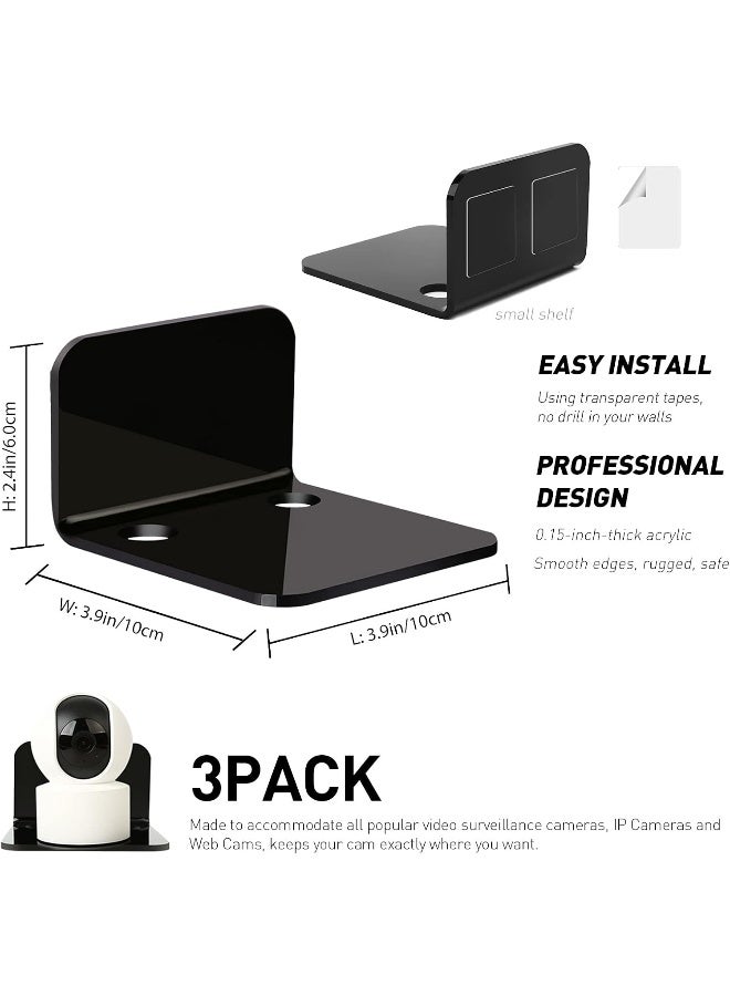 TPGP Acrylic Floating Wall Shelves Set Of 3, Drill Free With 10 Piece Strong Tapes - Image 2