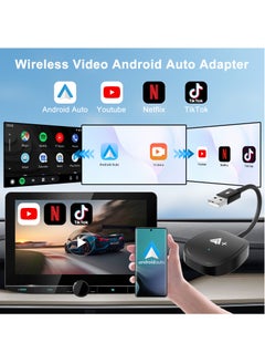 Boyi Android Auto Wireless Adapter Supports Netflix, YouTube, and Tiktok Stream Media Play, for OEM Android Phones Converts Wired Android Auto to Wireless Plug & Play Wireless Android Auto Dongle for Cars  - Image 2