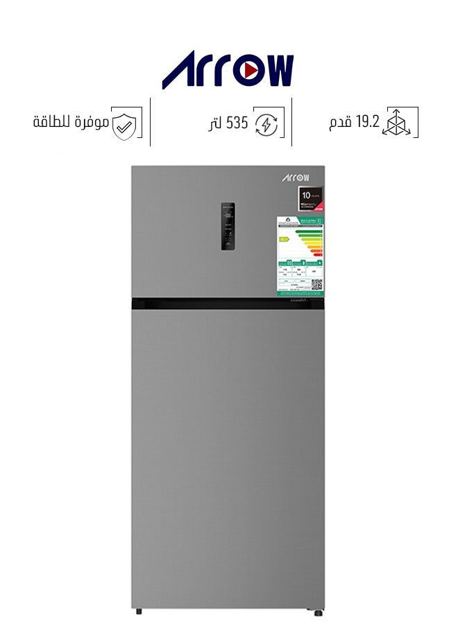 Arrow DOUBLE DOOR NO-FROST REFRIGERATOR - 535L - 19.2 FEET - INVERTER COMPRESSOR, INOX - RO-700RNS - Image 1
