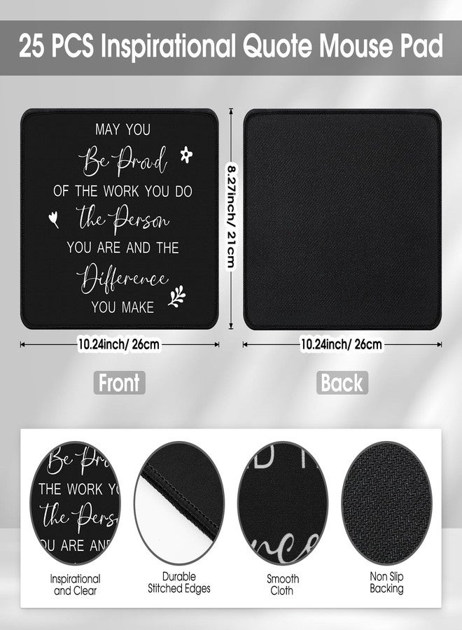 Seajan 25 Pcs Employee Appreciation Gift Bulk Mouse Pad Bulk Inspirational Computer Mouse Pad Gift for Social Worker Volunteer Teacher Nurse, 8.27 x 10.24'' (Be Proud) - Image 2