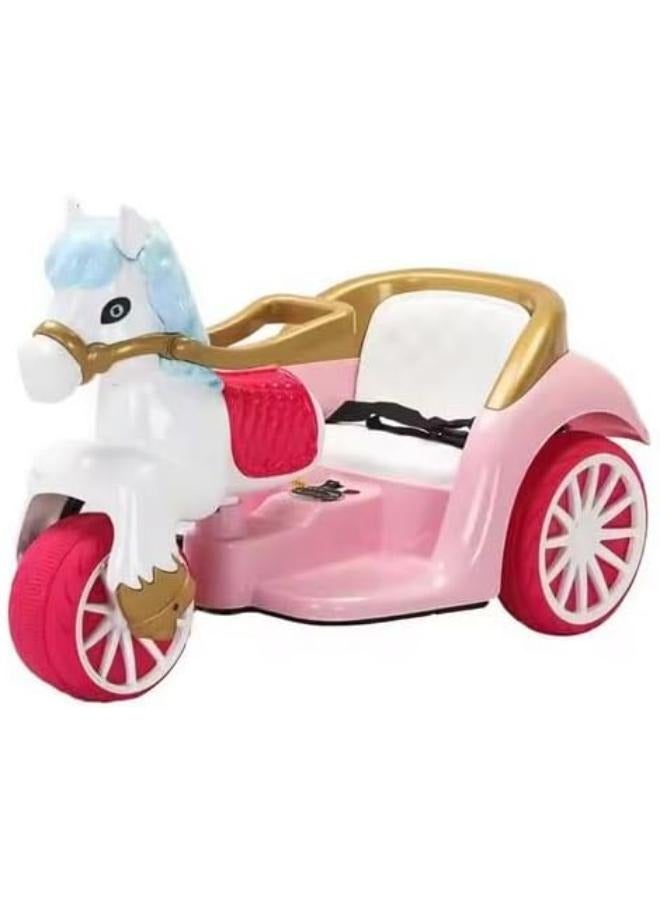 Kids Rideon Carriage With Light and Music - Pink  - Image 1