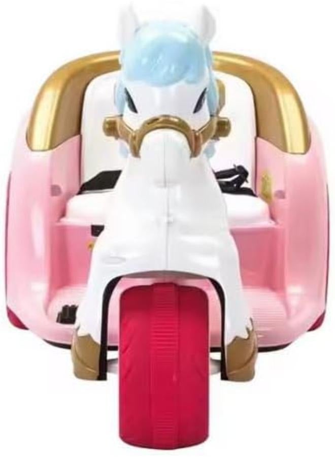 Kids Rideon Carriage With Light and Music - Pink  - Image 3
