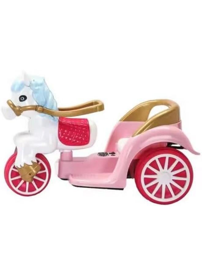 Kids Rideon Carriage With Light and Music - Pink  - Image 2