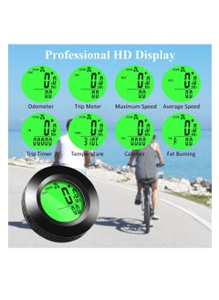 Excefore Bicycle Computer Multifunctional Waterproof Odometer Bike Speedometer Cycling Speed Tracker with 3-Colour Backlit Display, with 20 Functions and Auto on off for Outdoor Indoor Tracking  - Image 5