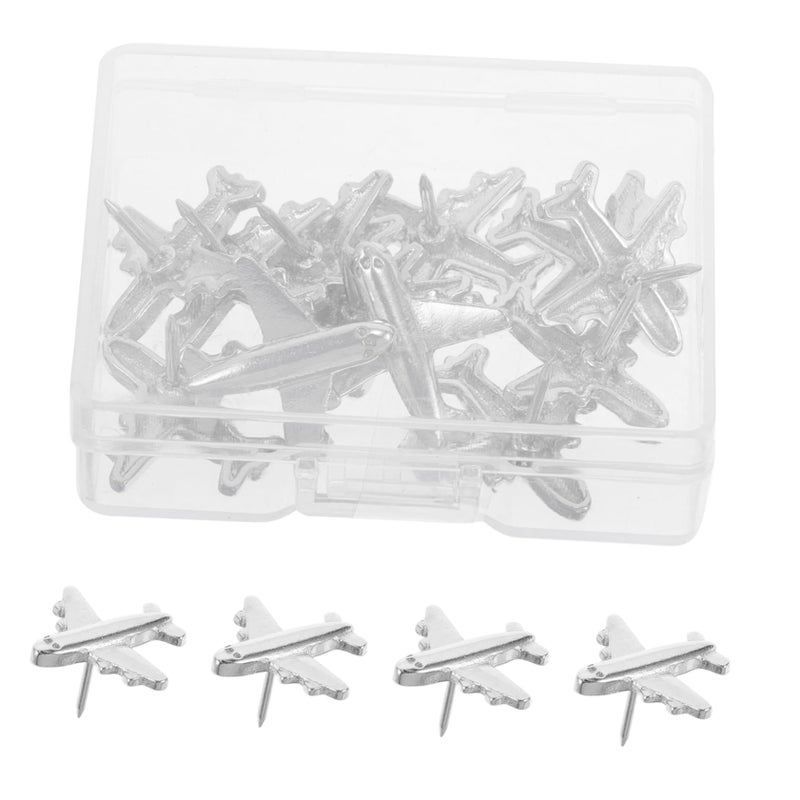 Decorative Metal Airplane Push Pins 24 Pieces For Bulletin Board And Wall Decor - Image 2