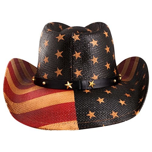 grinderPUNCH Western Outback Cowboy Hat Men's Women's Style Classic Straw Western Cowgirl Hat - Image 3