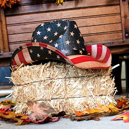 grinderPUNCH Western Outback Cowboy Hat Men's Women's Style Classic Straw Western Cowgirl Hat - Image 2