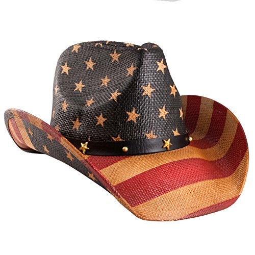 grinderPUNCH Western Outback Cowboy Hat Men's Women's Style Classic Straw Western Cowgirl Hat - Image 1