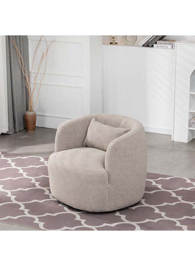 Al Home Modern Ergonomic Boucle Arm Chair - 80x85x85 cm - By Alhome 