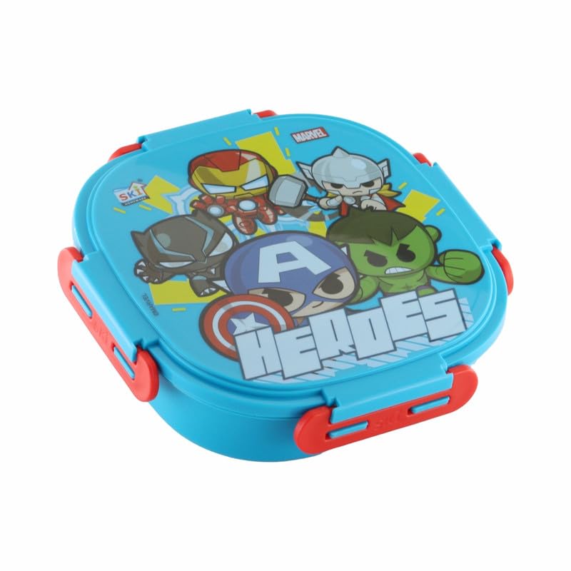SKi Homeware Baker Insulated 3 Grid Bento Lunch Box With Stainless Steel Inner And A Steel Spoon Avg 450Ml - Image 1