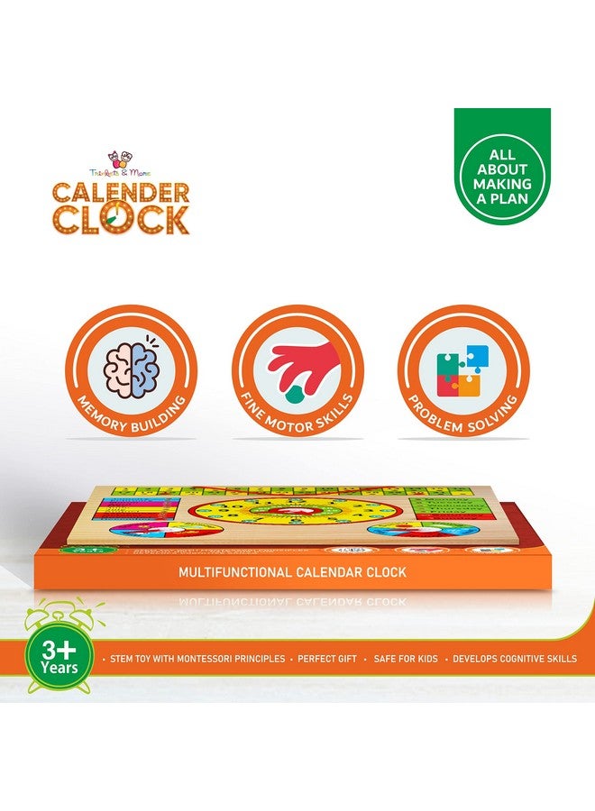 Trinkets & More Trinkets & More Calendar Clock Toy For Kids Learning (Hanging) Multicolor - Image 4