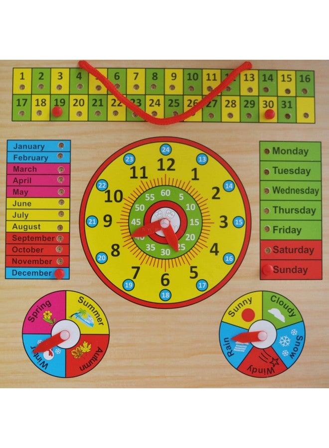 Trinkets & More Trinkets & More Calendar Clock Toy For Kids Learning (Hanging) Multicolor - Image 1