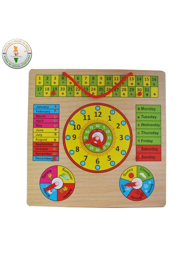 Trinkets & More Trinkets & More Calendar Clock Toy For Kids Learning (Hanging) Multicolor - Image 5