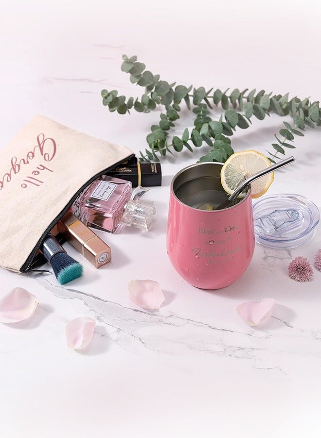 Arabest Wedding/Birthday Gift Set for Bride & Teen Girl - Pink Luxury Box with Custom Tumbler, Candle & Eye Mask (Ramadan Gift for Her) - Image 4