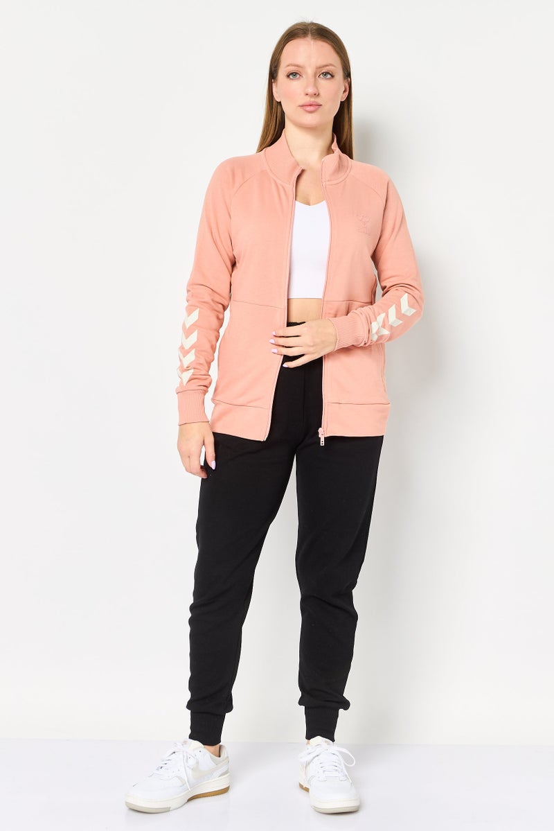 Hummel Women Sportswear Fit Long Sleeve Outdoor Jacket, Pink - Image 2