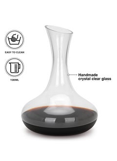 Fissman Decanter 1580ml, Hand Blown Crystal Carafe, Great Gift with Box Packaging  - Image 3