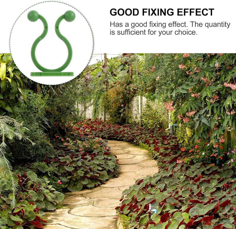 100pcs Green Plant Fixing Hooks Clips for Climbing Plants Vine Traction Support Indoor Outdoor Gardening Accessories Material - Image 5