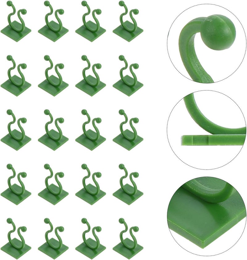 100pcs Green Plant Fixing Hooks Clips for Climbing Plants Vine Traction Support Indoor Outdoor Gardening Accessories Material - Image 2