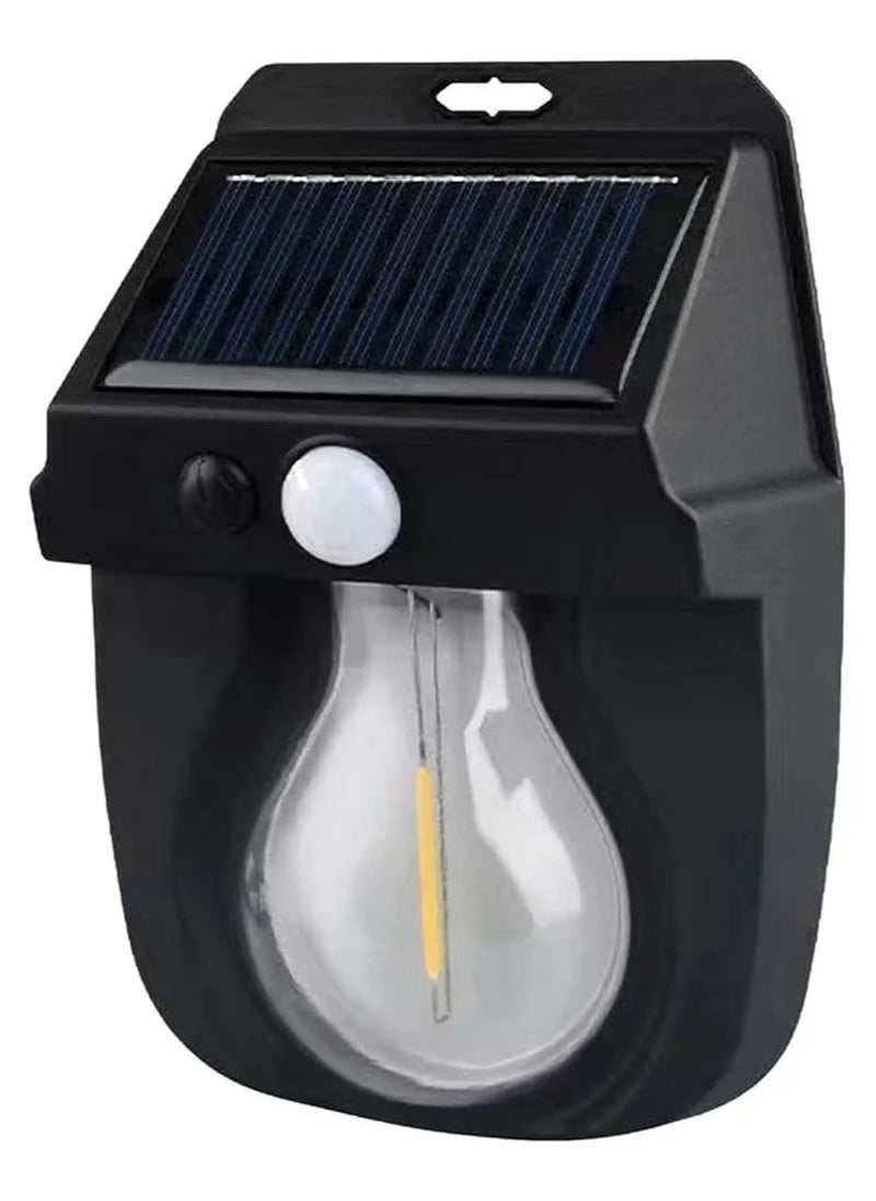 Generic Solar Wall Lights Outdoor, Wireless Dusk to Dawn Porch Lights Fixture, Solar Wall Lantern with 3 Modes & Motion Sensor, Waterproof Exterior Lighting with Clear Panel for Entryway Front Door  - Image 1