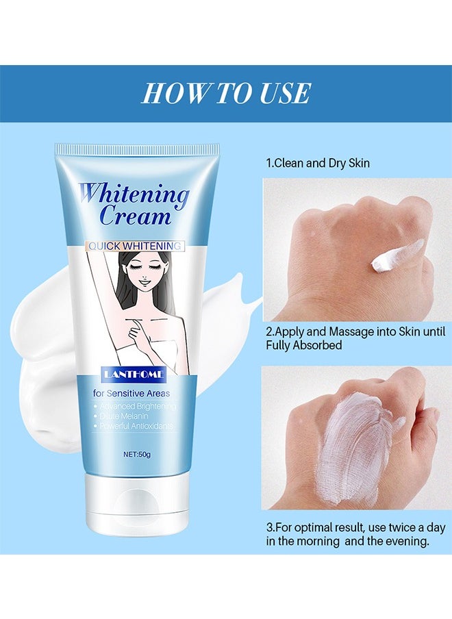 Lanthome Whitening Body cream, Dark Spots Body Cream, Prevent Aging Moisturizing Skin Brightener Cream, Smoothing Brightening Cream, White Lightening Beauty Cream 50G  - Image 5