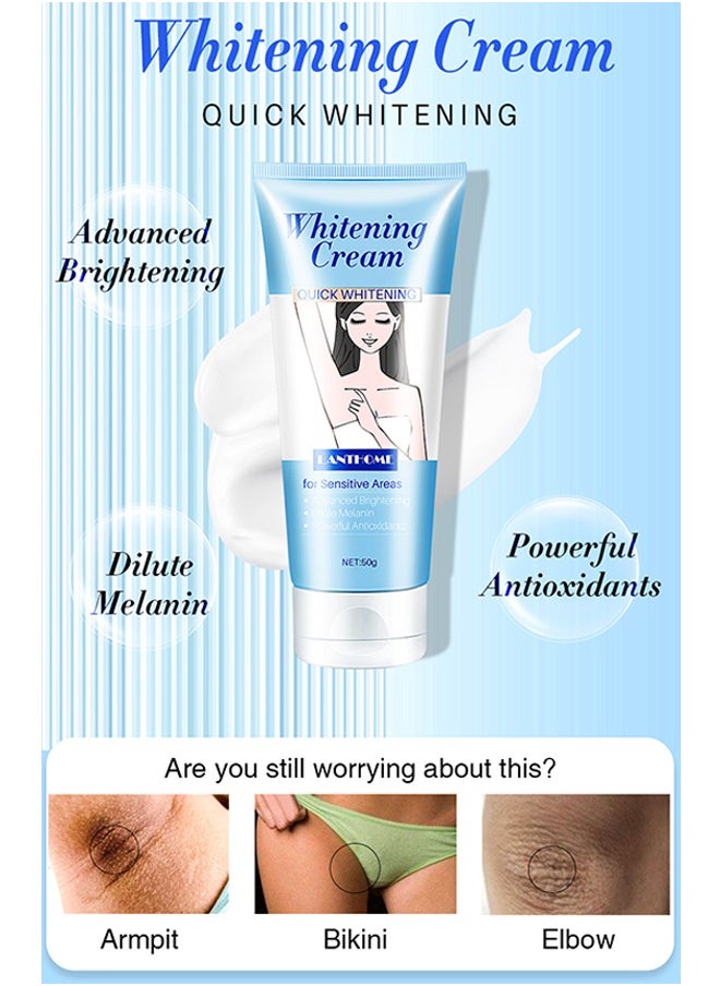 Lanthome Whitening Body cream, Dark Spots Body Cream, Prevent Aging Moisturizing Skin Brightener Cream, Smoothing Brightening Cream, White Lightening Beauty Cream 50G  - Image 2