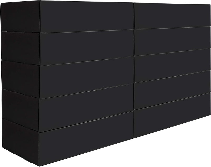 Black Gift Box – Elegant Rectangle Design – Foldable Size:19 x 11 x 5 cm | Qty:10pcs - Image 5