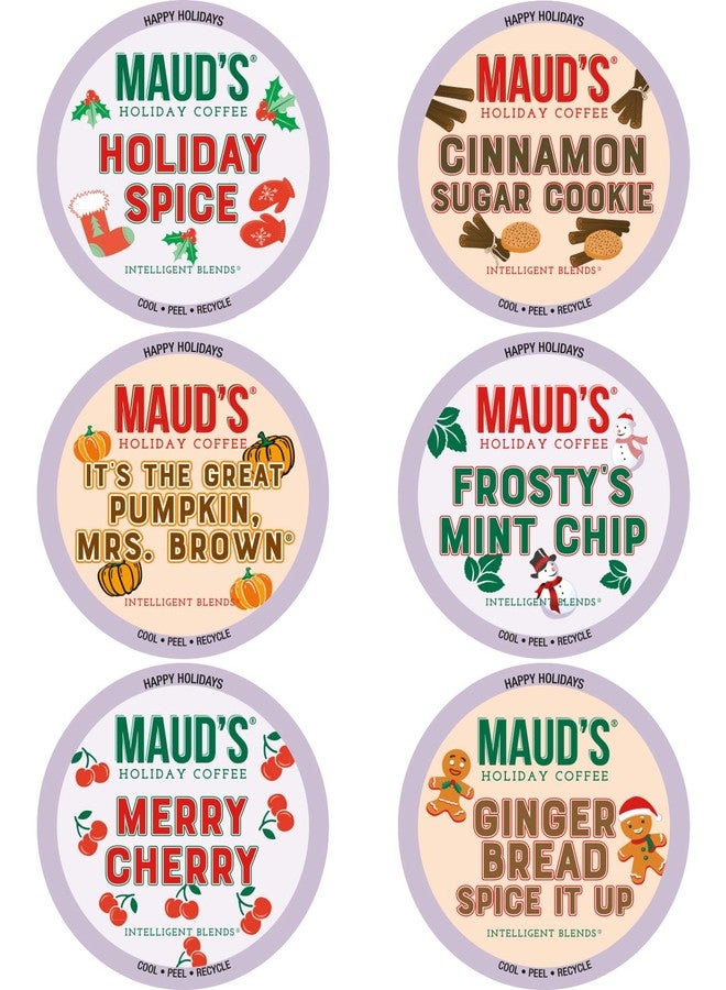 Maud's Holiday Blend Coffee Pods Variety Pack, 42 ct, 6 Assorted Flavors, Medium Roast Coffee in Single Serve Pods - 100% Arabica Coffee, Compatible with Keurig K Cups Maker - Image 1