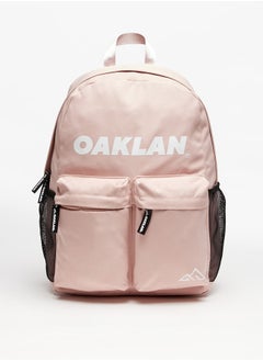 Oaklan by Shoexpress Logo Print Backpack with Adjustable Straps - 35x30x15 cm  - Image 1