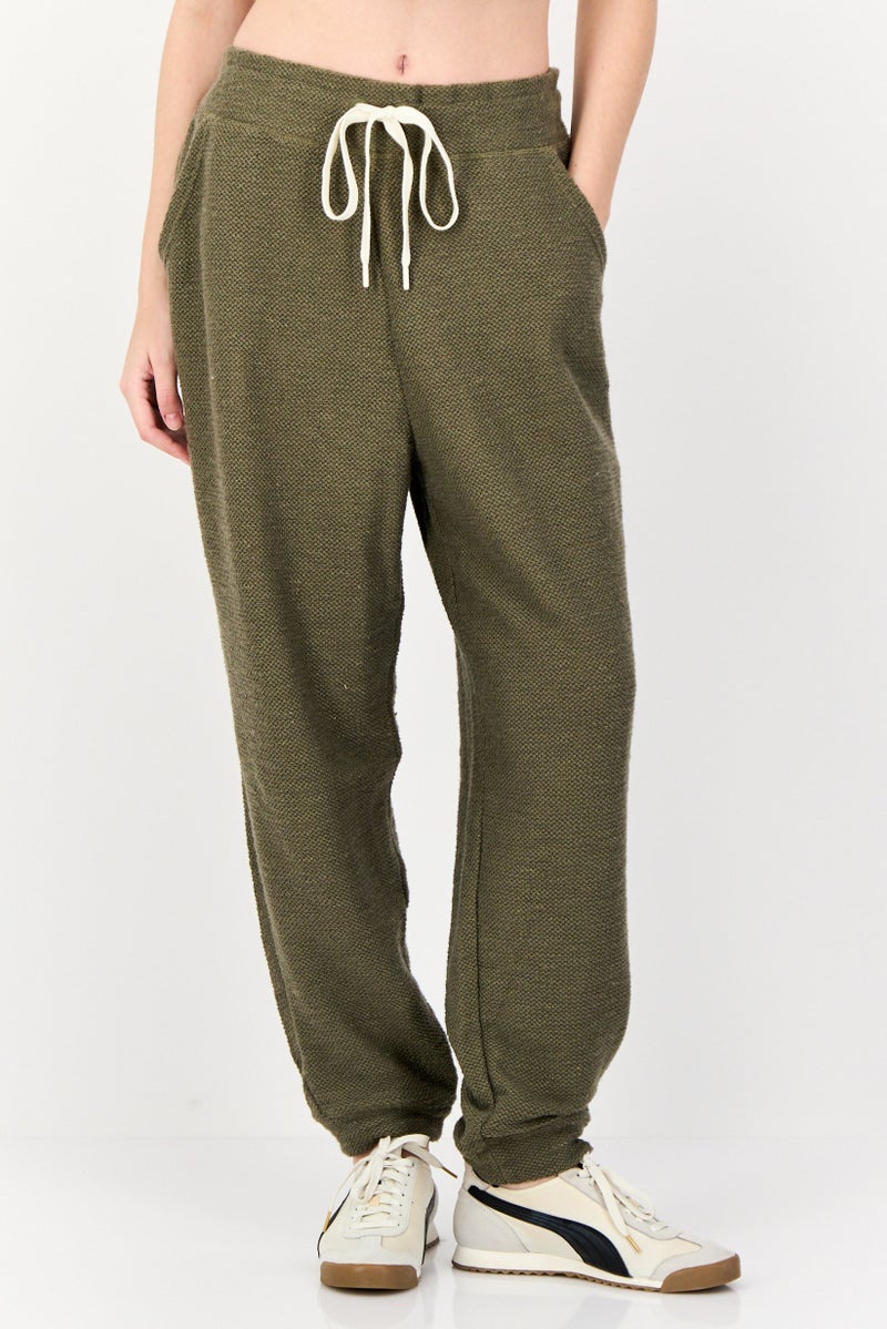 Aerie Offline x Aerie Women Regular Fit Knitted Jogger Pants, Olive  - Image 1