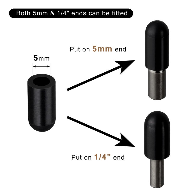 whitesnow 12pcs Metal Dual Diameter 1/4 Inch 5mm Shelf Pegs Pins Replacement Kitchen Cabinet Shelves Support Holders Bookshelf Bookcase Cupboard Adjustable Wood Glass Shelving Peg, Black Nickel - Image 3