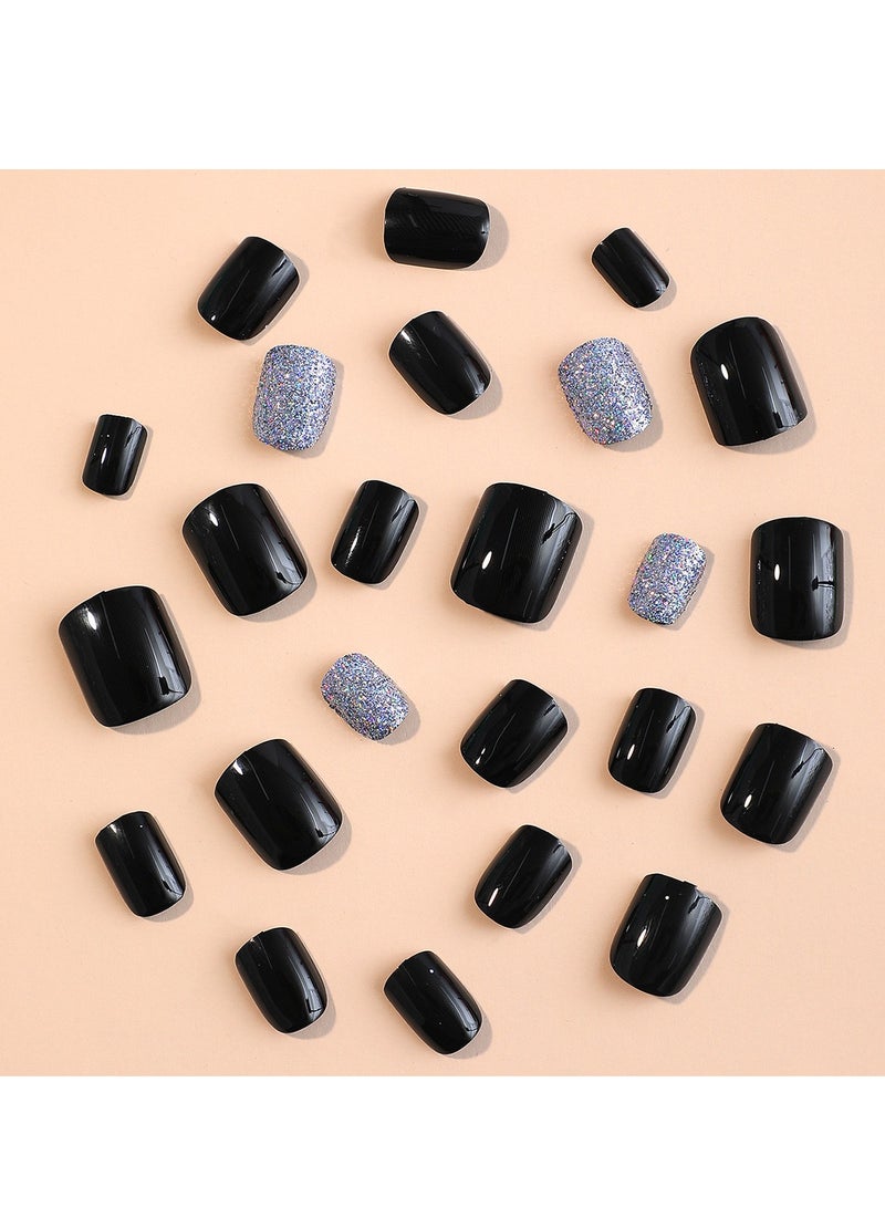 Captaintech French Tip Press On Nails - Package Soft Gel French Fake Nails Short, Salon-quality Press On Nails, Seamless Glue-on Nails for Woman Nail Art Manicure - Image 5