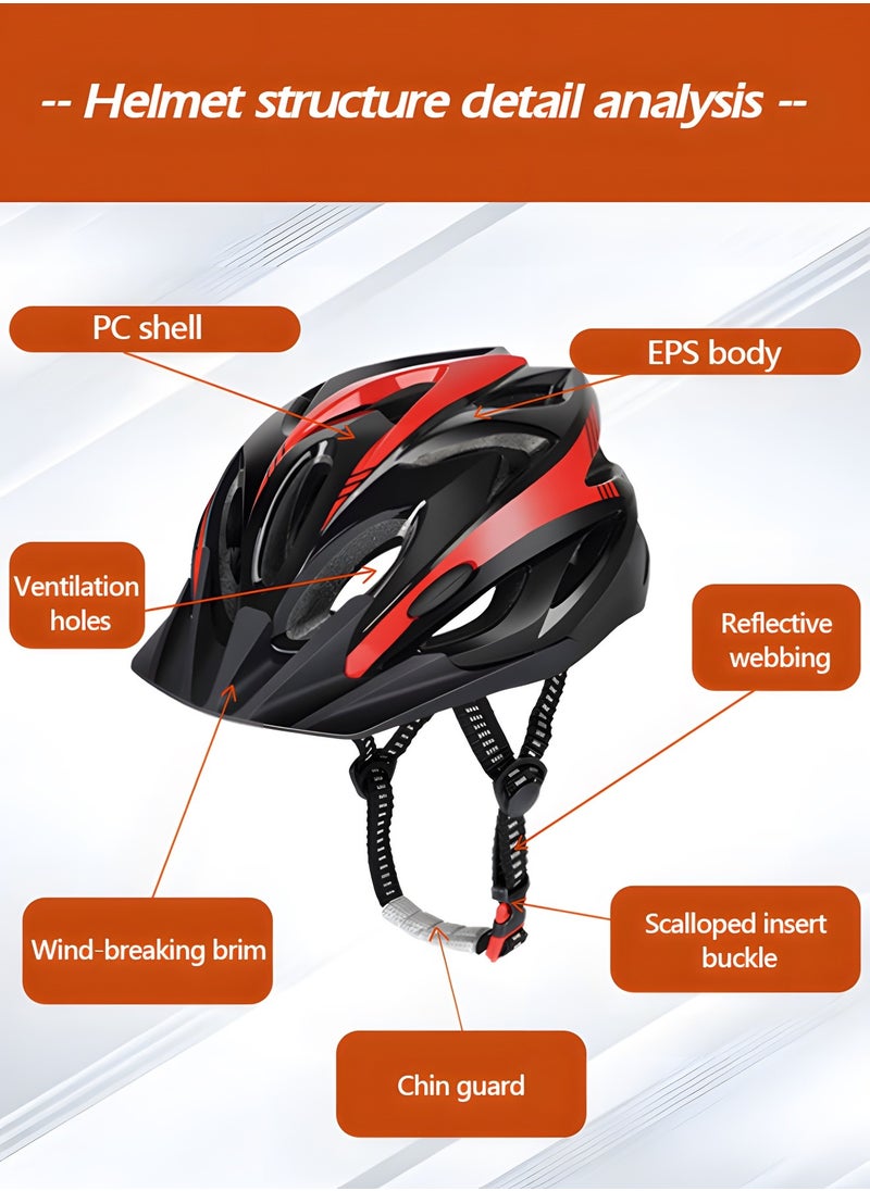 GROIC Bike Helmet with Neck Scarf Removable Sun Visor Mountain & Road Bicycle Helmets for Men Women Adult Cycling Helmets,Outdoor Sports Safety Protection Equipment  - Image 2