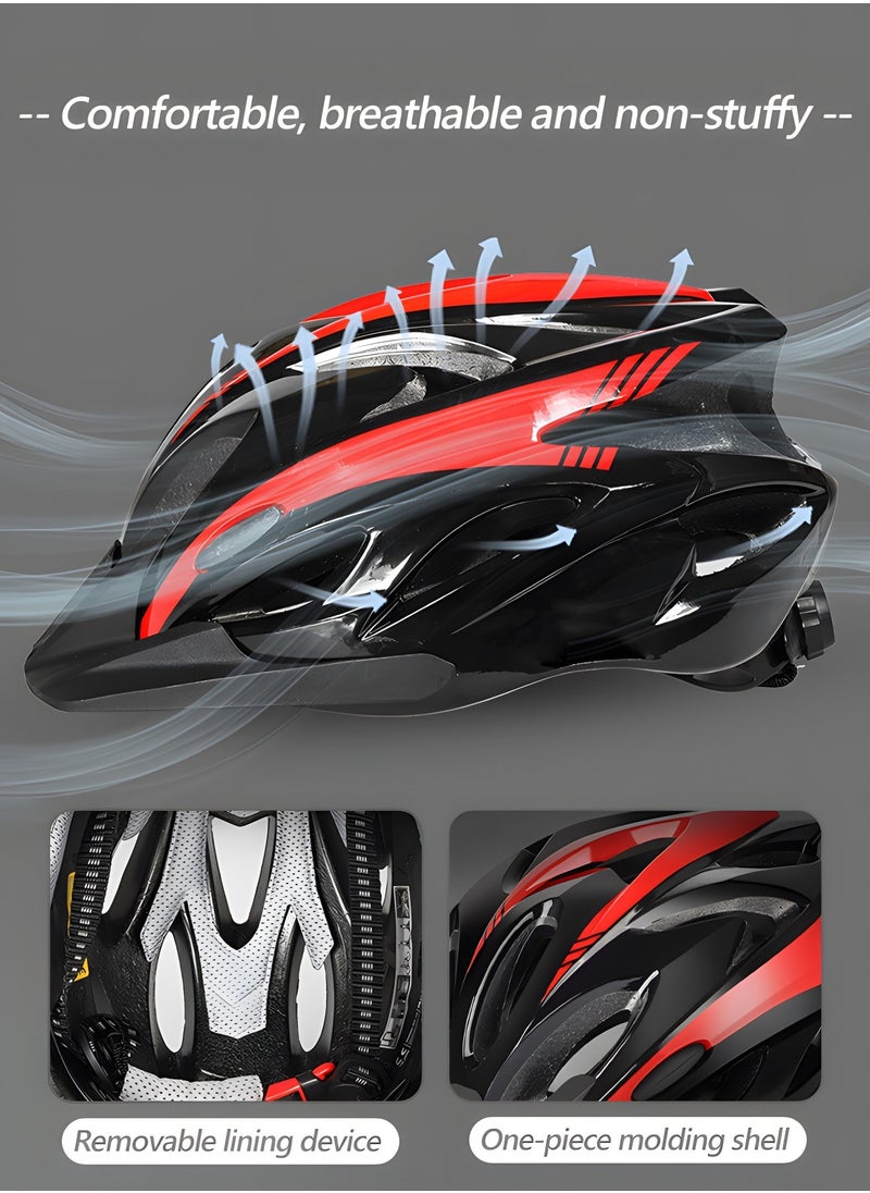 GROIC Bike Helmet with Neck Scarf Removable Sun Visor Mountain & Road Bicycle Helmets for Men Women Adult Cycling Helmets,Outdoor Sports Safety Protection Equipment  - Image 4