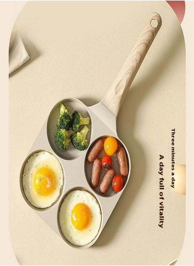 4-Cup Non-Stick Cast Iron Egg Frying Pan – Deep Multi-Function Egg and Burger Maker, Suitable for Gas, Induction, and Oven
