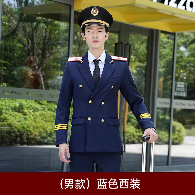 China Southern Airlines stewardess uniform professional suit men's and women's high-speed rail air crew workwear hotel front desk work clothes - Image 1