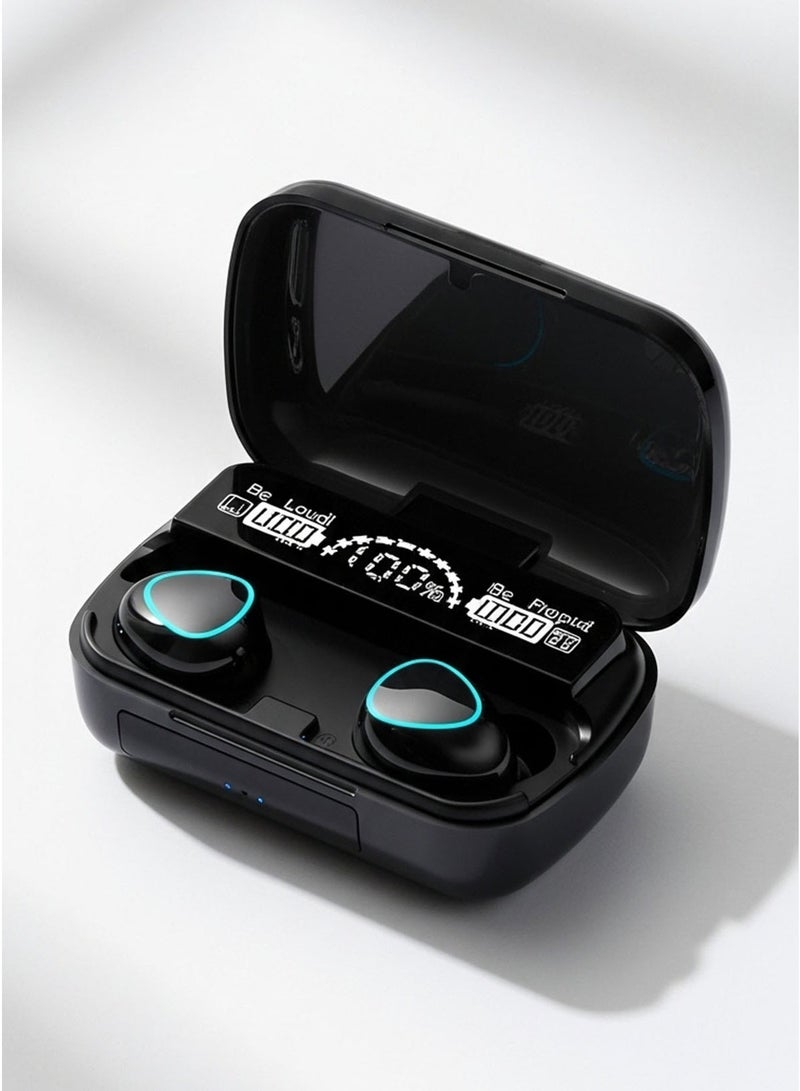 M10 Bluetooth Headset - In-Ear Wireless TWS Earbuds with Digital Display, Noise Reduction, Ideal for Gaming, Sports & Calls - CVC8.0 Version - Image 1