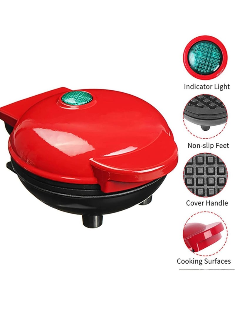 Mini Waffle Maker – Compact Non-Stick Pancake & Waffle Iron – Portable Breakfast Machine – Easy-to-Clean Electric Waffle Iron for Kids, Kitchen, Travel, Dorm – Small Waffle Maker for Home Use  - Image 3