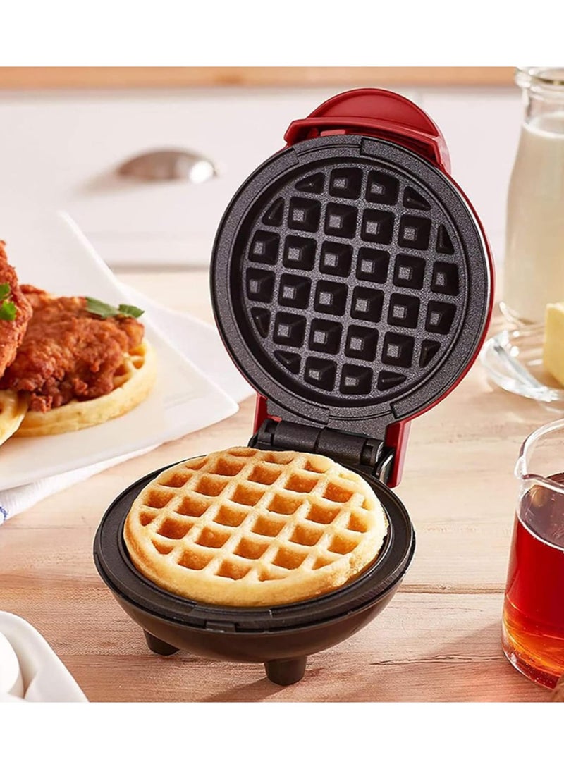 Mini Waffle Maker – Compact Non-Stick Pancake & Waffle Iron – Portable Breakfast Machine – Easy-to-Clean Electric Waffle Iron for Kids, Kitchen, Travel, Dorm – Small Waffle Maker for Home Use  - Image 4