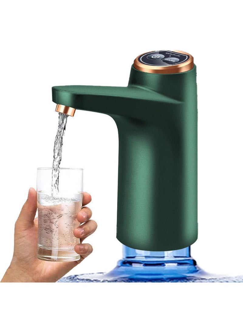 Water Bottle Pump for 5 Gallon Water Bottle Dispenser Pump SystemUSB Charging Automatic Drinking Water Pump Portable Electric Water Dispenser (Green) - Image 1
