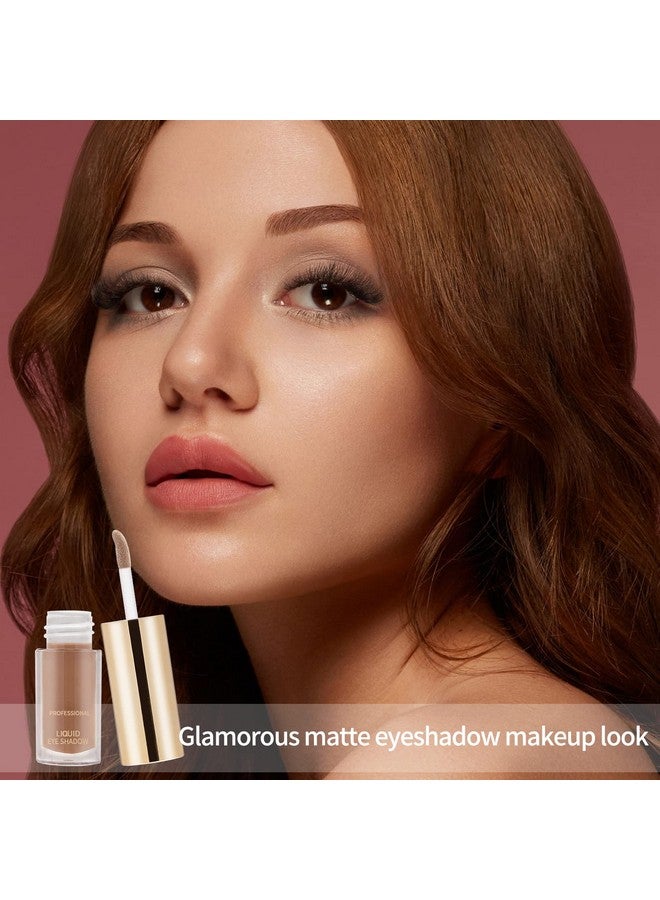 Boobeen Liquid Matte Eyeshadow Long Lasting Waterproof Liquid Eyeshadow Velvet Matte Cream Eyeshadow Neutral Nude Eyeshadow Makeup - Image 4