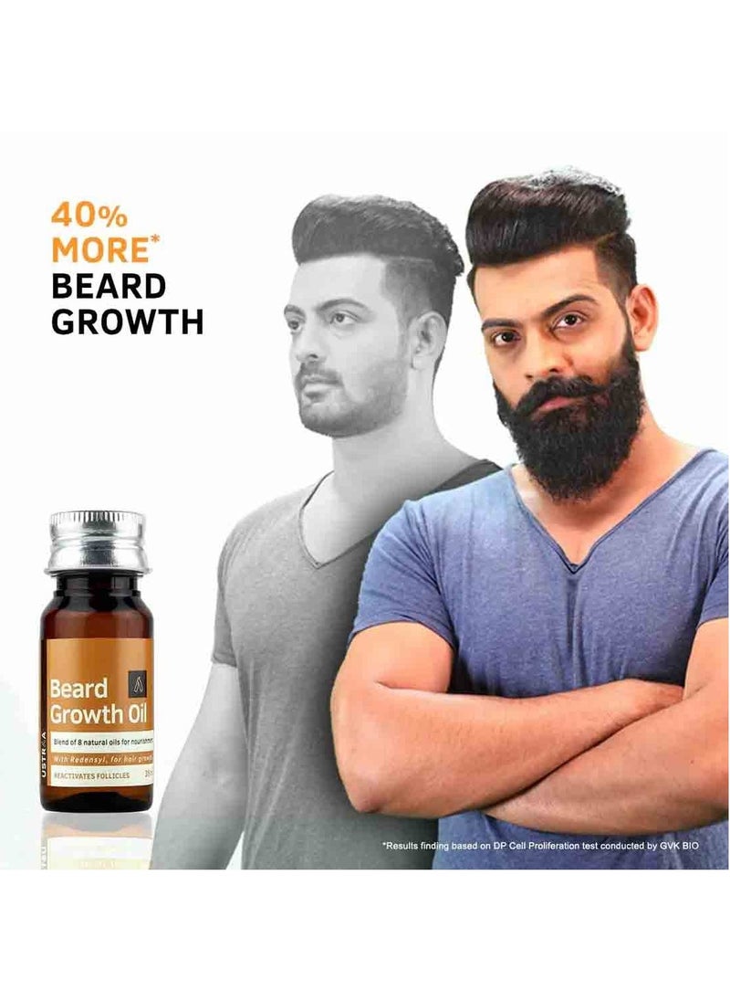 Ustraa - USTRAA Beard Growth Oil 35ml And Face Stubble lotion 60ml Combo Pack of 2 - Image 1