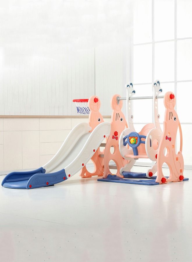 JSAITOYS Sealion Theme 3 In 1 Swing And Slide With Basketball Game  - Image 1