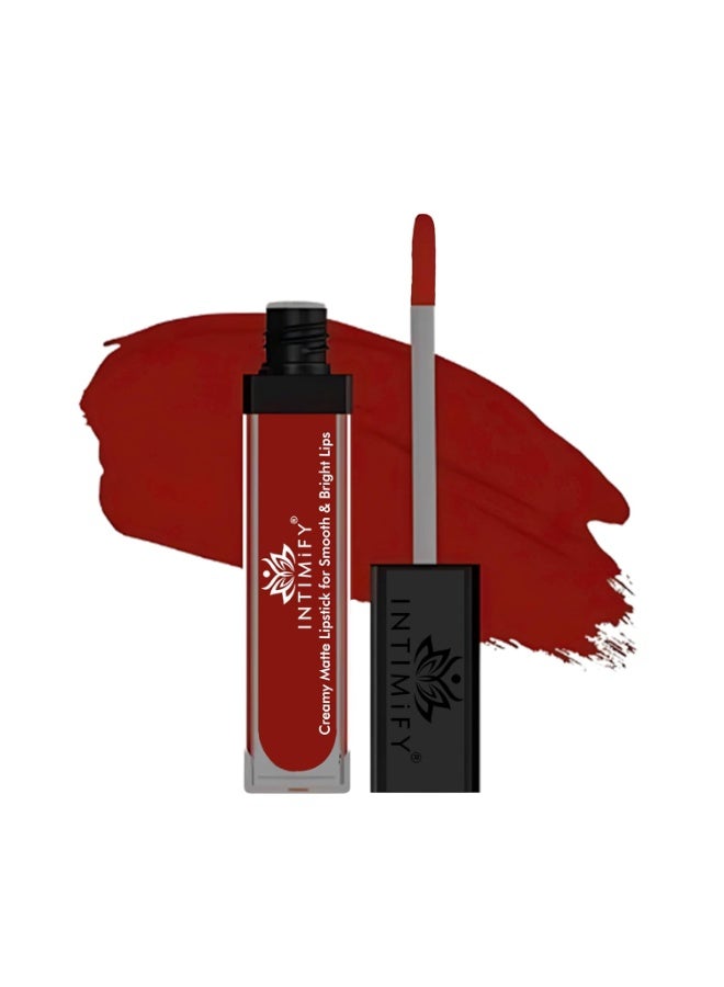 INTIMIFY أحمر شفاه سائل مطفي من إنتيميفي للنساء، لون عنابي، 6 مل - Image 1