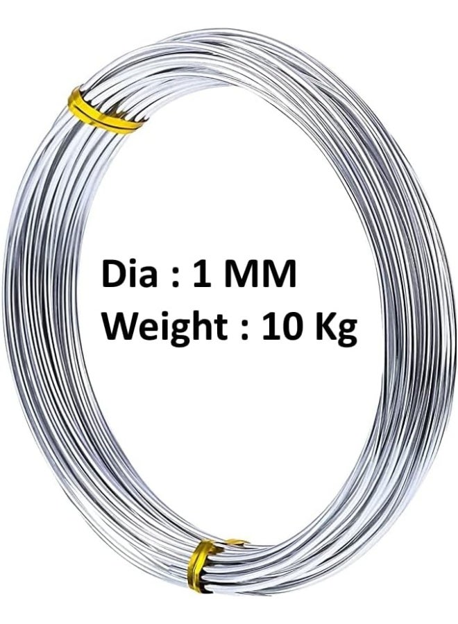 Biella 1 Mm Thickness Silver Gi Wire Bendable Metal Wire Beading Wire 10 Kg - Image 2