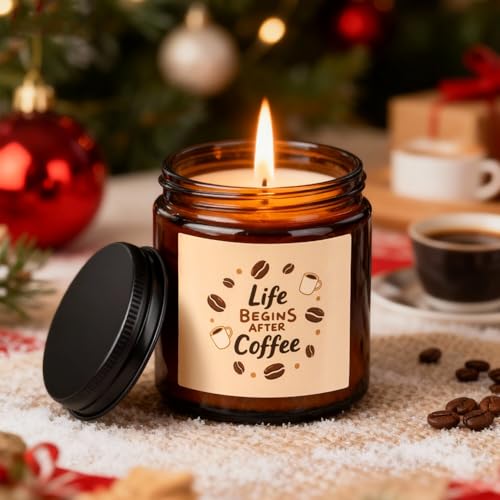 Ithmahco Coffee Lover Gifts for Women Men - Includes Mug Spoon Rest Holder Candle Socks Sticky Notes Set, Coffee Gift Basket for Birthday Mothers Day Galentines Valentines Day Christmas Gift Ideas - Image 4