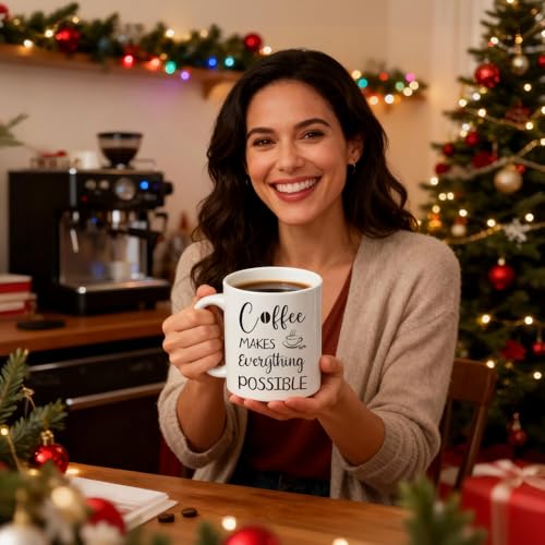 Ithmahco Coffee Lover Gifts for Women Men - Includes Mug Spoon Rest Holder Candle Socks Sticky Notes Set, Coffee Gift Basket for Birthday Mothers Day Galentines Valentines Day Christmas Gift Ideas - Image 3