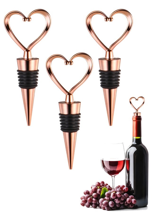 3PCS Wine Stopper, Wine Bottle Stopper Reusable Wine Stoppers, Leak Proof Wine Corks Bottle Cover for Keeping Standard Bottles Wine Champagne Fresh - Image 1