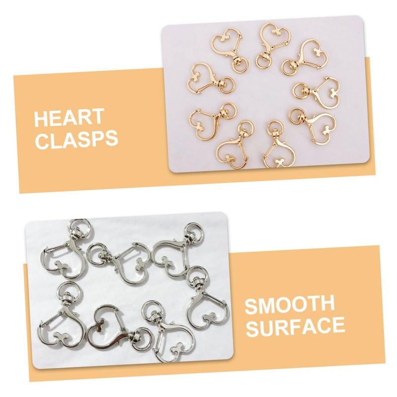 30 Pcs DIY Keychain Kit With Charms And Clips For Crafts Silver Color - Image 3