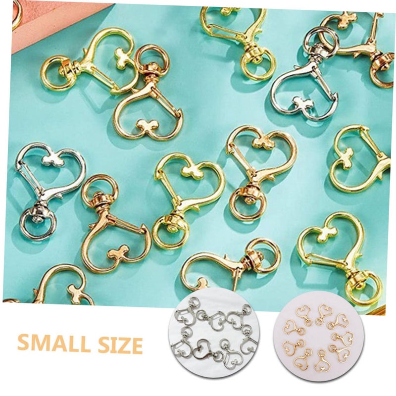 30 Pcs DIY Keychain Kit With Charms And Clips For Crafts Silver Color - Image 5